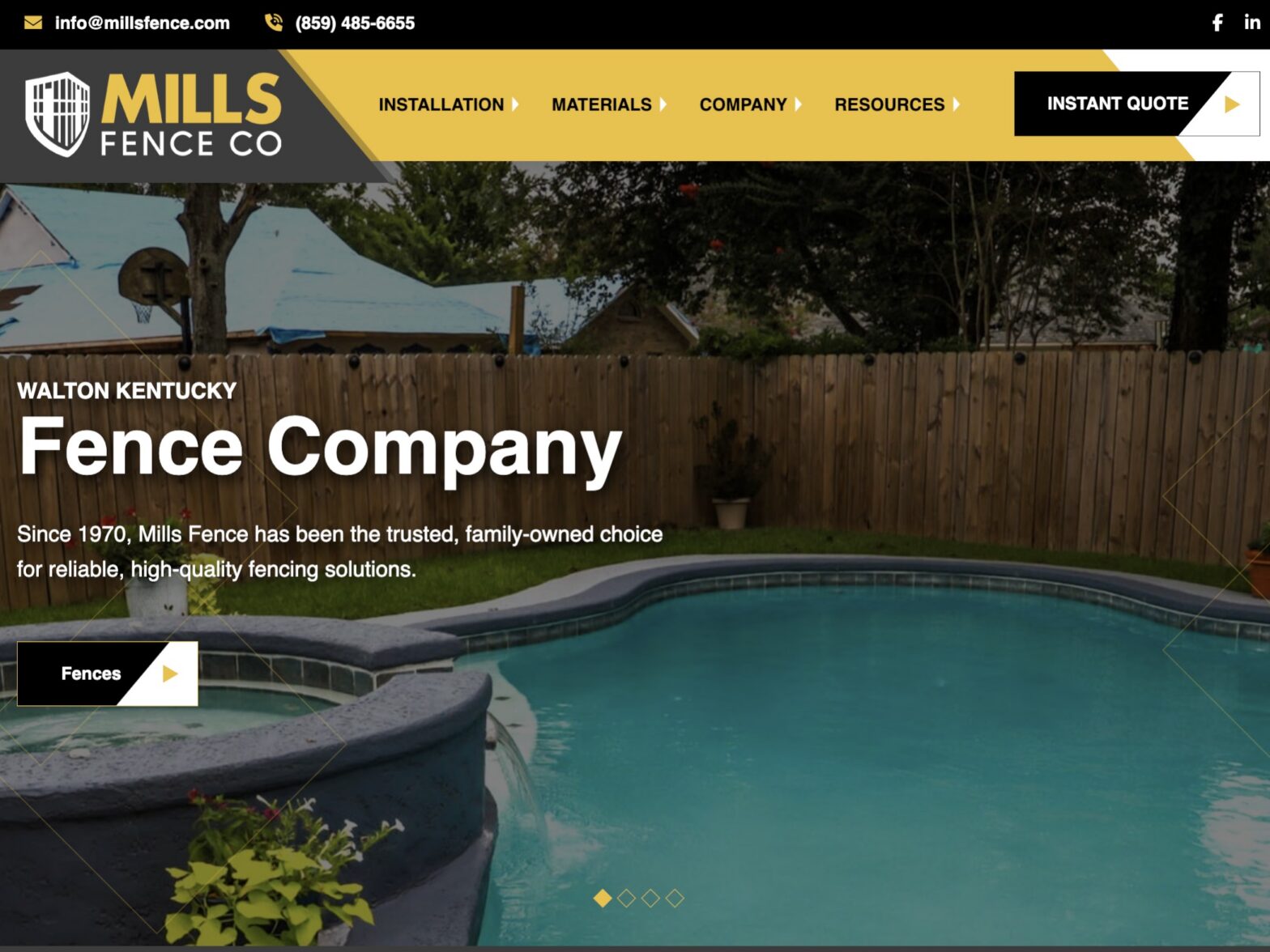 Photo of our Walton Kentucky fence company site